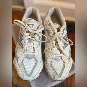 New Balance 9060 Off-White and Light Gray Sneakers